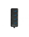 Startech.com 4-Port USB 3.0 Hub - 4x USB-A - Individual On/Off Switches - hub - 4 ports USB hub - 4 - Czarny (HB30A4AIB) - nr 4