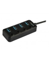 Startech.com 4-Port USB-C Hub - 4x USB-A Ports - Individual On/Off Switches - hub - 4 ports USB hub - 4 - Czarny (HB30C4AIB) - nr 1