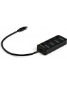 Startech.com 4-Port USB-C Hub - 4x USB-A Ports - Individual On/Off Switches - hub - 4 ports USB hub - 4 - Czarny (HB30C4AIB) - nr 24