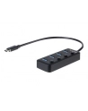 Startech.com 4-Port USB-C Hub - 4x USB-A Ports - Individual On/Off Switches - hub - 4 ports USB hub - 4 - Czarny (HB30C4AIB) - nr 3