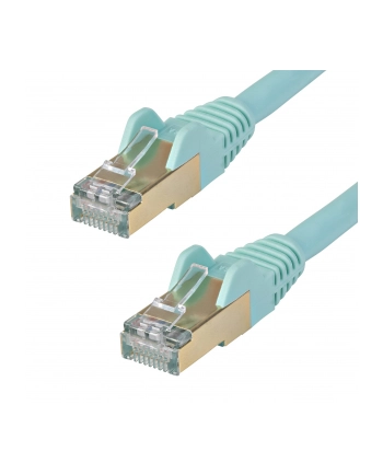 Startech.COM 1.5 M CAT6A CABLE - AQUA - RJ45 ETHERNET CABLE - SNAGLESS - CAT6A STP CORD - COPPER WIRE - 10GB - PATCH CABLE - 1.5 M - AQUA  (6ASPAT150C nr 1
