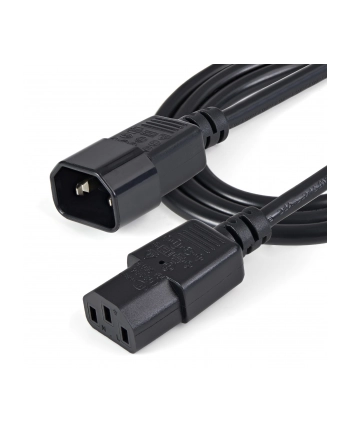 Startech.com Standard Computer Power Cord Extension C14 to C13 - power extension cable - 1 m (PXT1001M) nr 2