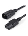 Startech.com Standard Computer Power Cord Extension C14 to C13 - power extension cable - 1 m (PXT1001M) - nr 22