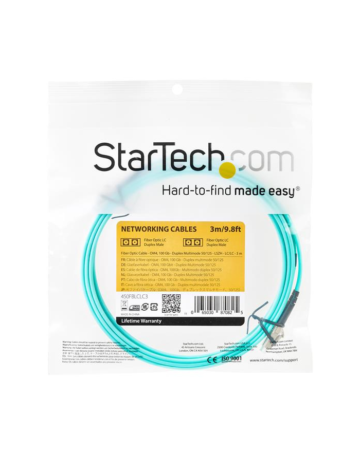 Startech Patchcord światlowodowy LC-LC OM4 3m (450FBLCLC3) główny