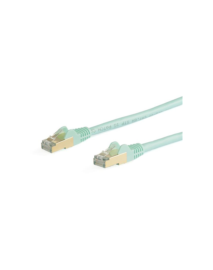 Startech.COM 10M CAT6A ETHERNET CABLE - AQUA RJ45 SHIELDED CABLE - SNAGLESS - PATCH CABLE - 10 M - AQUA  (6ASPAT10MAQ) główny