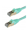 Startech.COM 1.5 M CAT6A CABLE - AQUA - RJ45 ETHERNET CABLE - SNAGLESS - CAT6A STP CORD - COPPER WIRE - 10GB - PATCH CABLE - 1.5 M - AQUA  (6ASPAT150C - nr 3