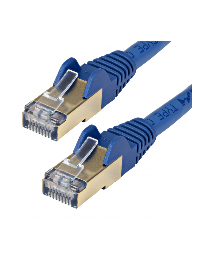 Startech.COM 1.5 M CAT6A CABLE - BLUE - RJ45 ETHERNET CABLE - SNAGLESS - CAT6A STP CORD - COPPER WIRE - 10GB - PATCH CABLE - 1.5 M - BLUE  (6ASPAT150C główny