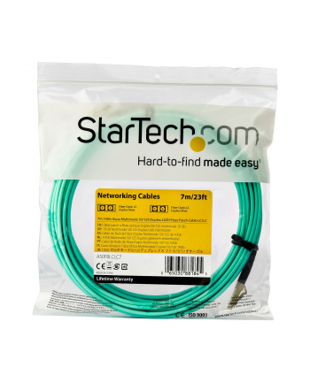 Startech.COM 7M OM3 LC TO LC MULTIMODE DUPLEX FIBER OPTIC PATCH CABLE - PATCH CABLE - 7 M - AQUA (A50FBLCLC7)