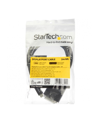 Startech USB-C-DVI 2m Czarny (CDP2DVIMM2MB)