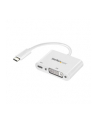 Startech USB-C DVI 0.1m Biały (CDP2DVIUCPW) - nr 1