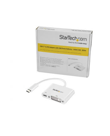 Startech USB-C DVI 0.1m Biały (CDP2DVIUCPW)