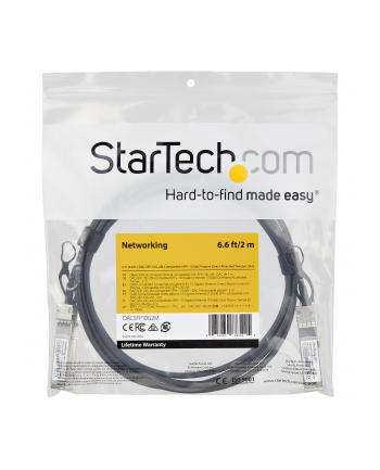 Startech.COM DELL EMC DAC-SFP-10G-2M COMPATIBLE SFP+ DAC TWINAX CABLE - 2 M - 10GBASE DIRECT ATTACH CABLE - 2 M  (DACSFP10G2M)