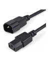 Startech.com Standard Computer Power Cord Extension C14 to C13 - power extension cable - 1 m (PXT1001M) - nr 27