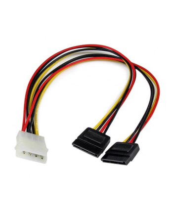 Startech.com Adaptador de Cable de Alimentaciˇn en Y de 12 pulgadas LP4 a 2xSATA (PYO2LP4SATA)