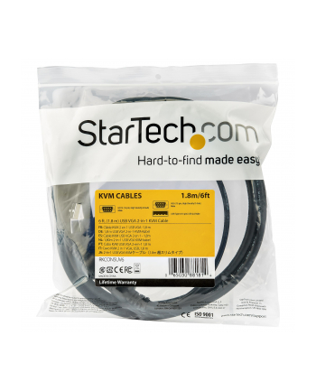 Startech.COM  10FT / 3M USB KVM CABLE FOR RACKMOUNT CONSOLES - VGA AND USB - VIDEO / USB CABLE - 3 M (RKCONSUV10)