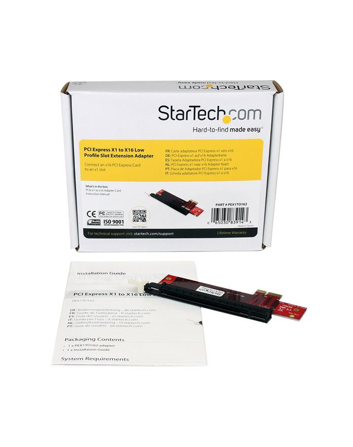 Startech.com PCI Express X1 to X16 Low Profile Slot Extension Adapter (PEX1TO162) główny