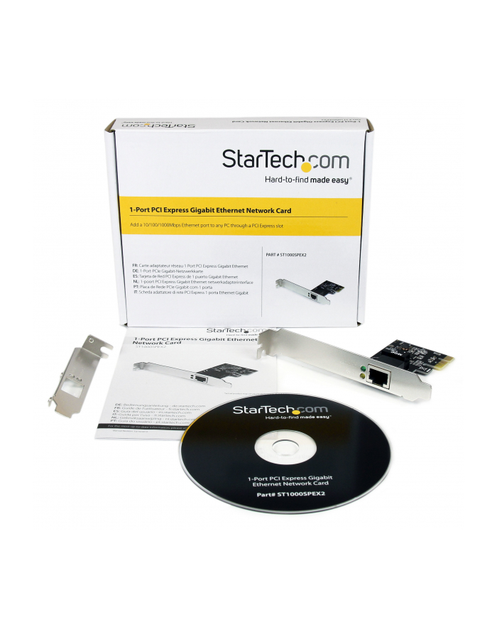 Startech.com 1 Port PCI Express PCIe Gigabit Network Server Adapter NIC Card (ST1000SPEX2) główny