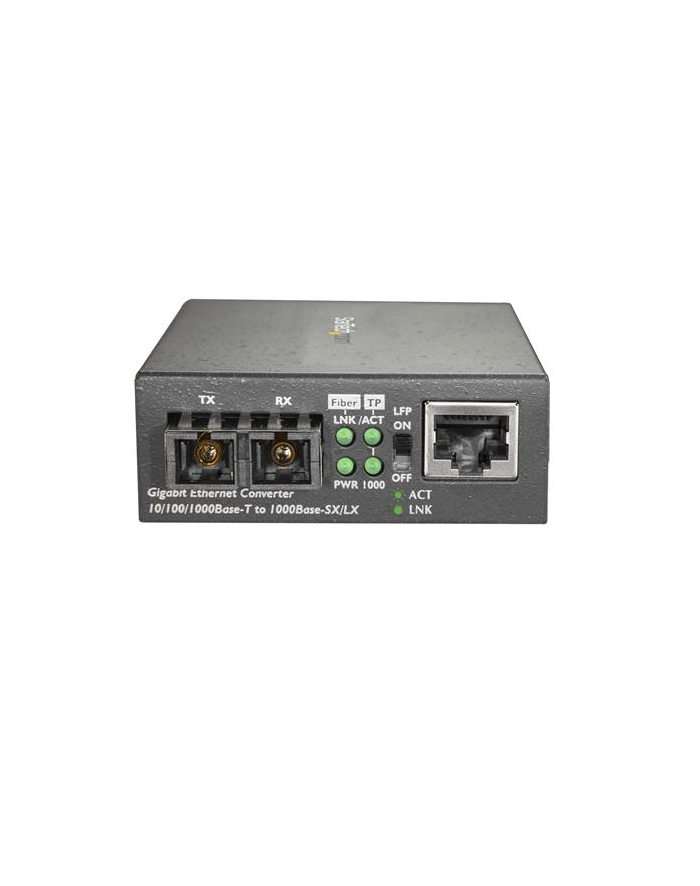 Startech.COM  GIGABIT ETHERNET TO SC FIBER MEDIA CONVERTER - 1000BASE-SX - MULTIMODE 550 M - FIBERMEDIEOMFORMER - 10MB LAN 100MB LAN (MCMGBSCMM055) główny