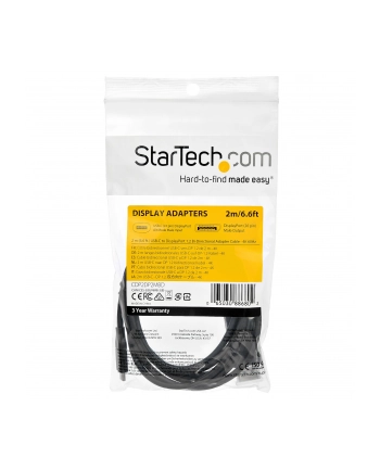 Startech.COM Startech.COM  6.6 FT. (2 M) USB-C TO DISPLAYPORT 1.2 CABLE - BI-DIRECTIONAL - USB / DISPLAYPORT CABLE - 2 M CDP2DP2MBD   (CDP2DP2MBD) nr 1