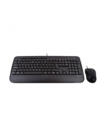 V7 CKU300ES - KEYBOARD AND MOUSE SET - SPAIN - BLACK - ZESTAW KLAWIATURA I MYSZ - CZARNY