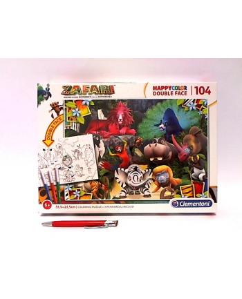 Clementoni Puzzle 104el Double Face Zafari 25701