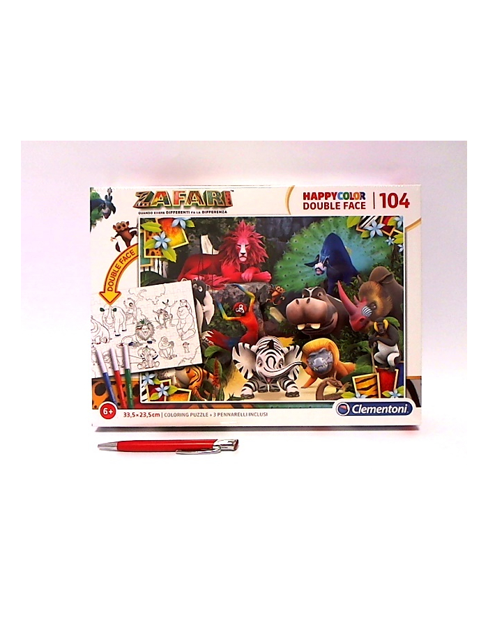 Clementoni Puzzle 104el Double Face Zafari 25701 główny