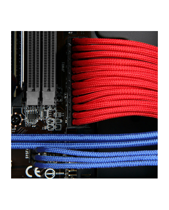 bitfenix Przejściówka Molex na SATA 45cm opływowa czerwono czarna (BFA-MSC-MSA45RK-RP)