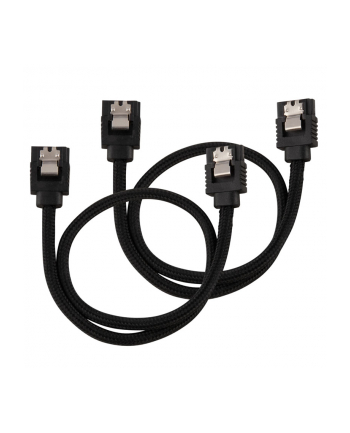 Corsair Kabel Premium z rękawem SATA, czarny 30cm - 2 sztuki