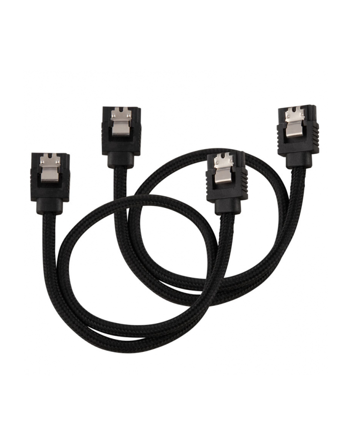Corsair Kabel Premium z rękawem SATA, czarny 30cm - 2 sztuki główny