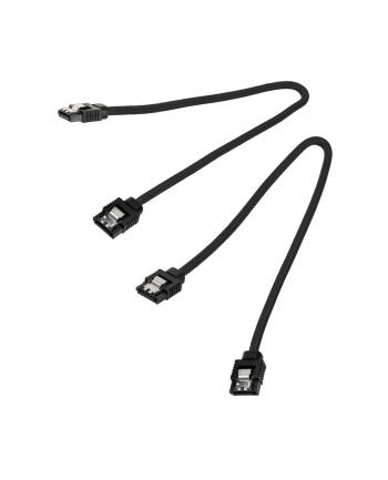 Corsair Kabel Premium z rękawem SATA, czarny 30cm - 2 sztuki