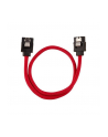 Corsair Kabel Premium z rękawem SATA, czerwony 30 cm - 2 sztuki (ZUAD1046) - nr 1