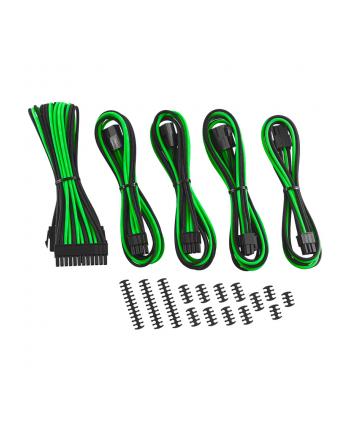 CABLEMOD  KLASYCZNY ZESTAW PRZEDŁUŻACZY KABLA MODMESH - SERIA 8 + 6 - CZARNY / JASNOZIELONY  (ZUAD1154)