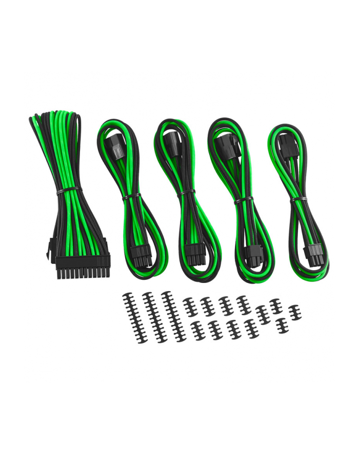 CABLEMOD  KLASYCZNY ZESTAW PRZEDŁUŻACZY KABLA MODMESH - SERIA 8 + 6 - CZARNY / JASNOZIELONY  (ZUAD1154) główny