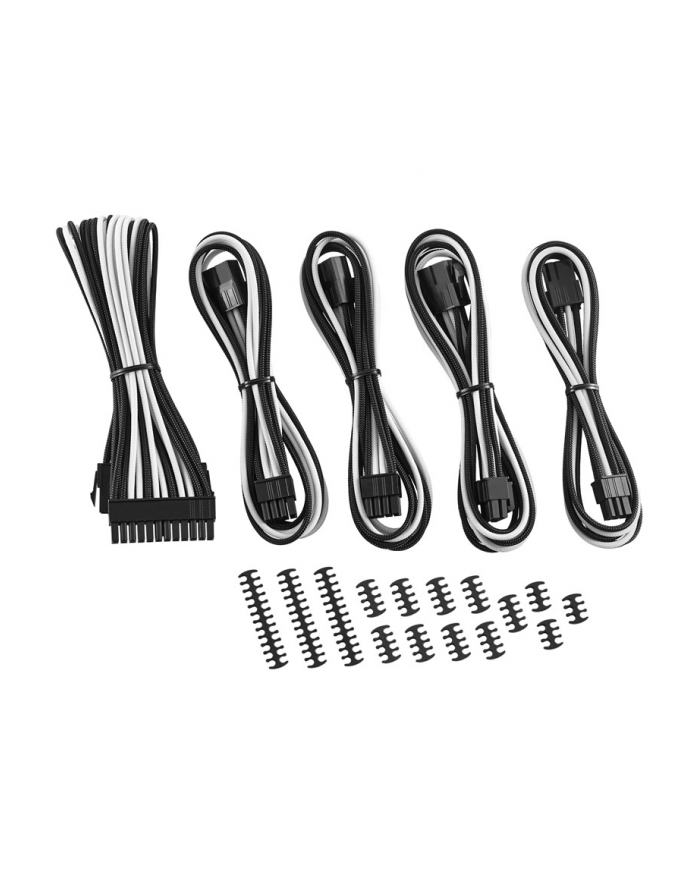 CABLEMOD  KLASYCZNY ZESTAW PRZEDŁUŻACZY KABLA MODMESH - SERIA 8 + 6 - CZARNY / BIAŁY  (ZUAD1153) główny