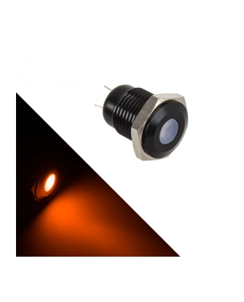 Lamptron Black Polycarbonate Vandal Resistant Illuminated pomarańczowa kropka (LAMPSW2006H) nr 1