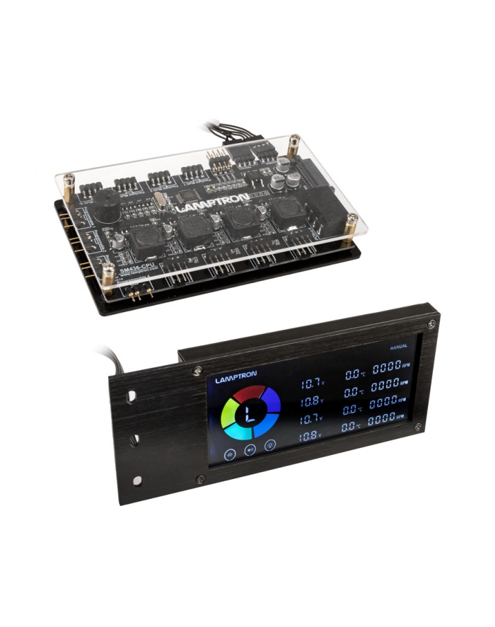 Lamptron SM436 Wentylator RGB PCI i kontroler LED (LULS321) główny