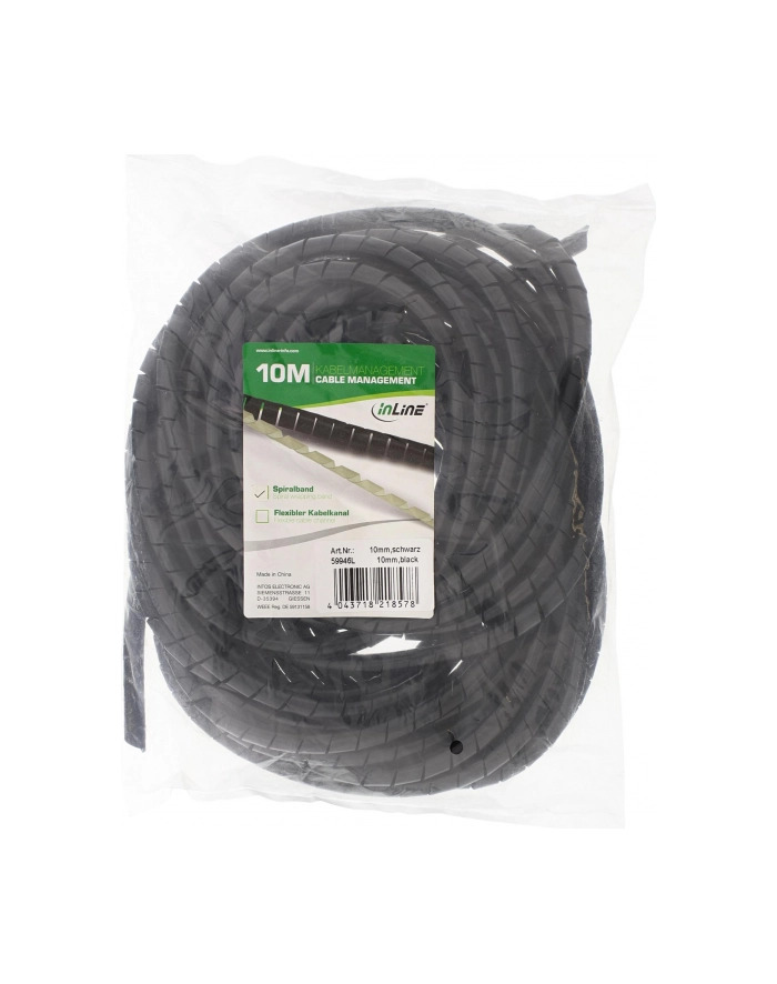 InLine Opaska na kable 18mm x 10m Czarny (59946P) główny
