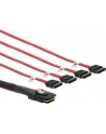 InLine Mini-SAS na 4 x SATA 0.75m Czerwony (27610) - nr 12