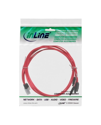 InLine Mini-SAS na 4 x SATA 0.75m Czerwony (27610) nr 2