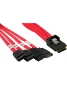InLine Mini-SAS na 4 x SATA 0.75m Czerwony (27610) - nr 18