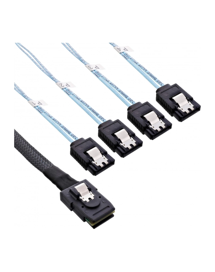 InLine Mini-SAS na 4 x SATA 0.75m Czerwony (27610) główny