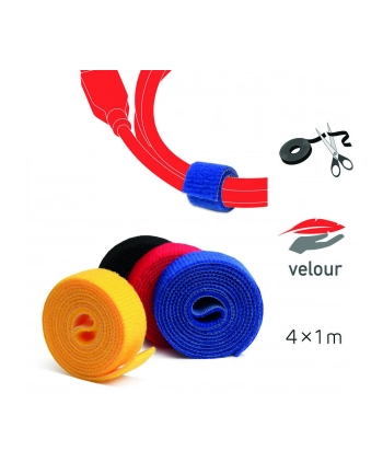 Label the Cable - DWUSTRONNE ROLKI 4X 1M - KOLOROWE 4260162070723 (LTC 1230)