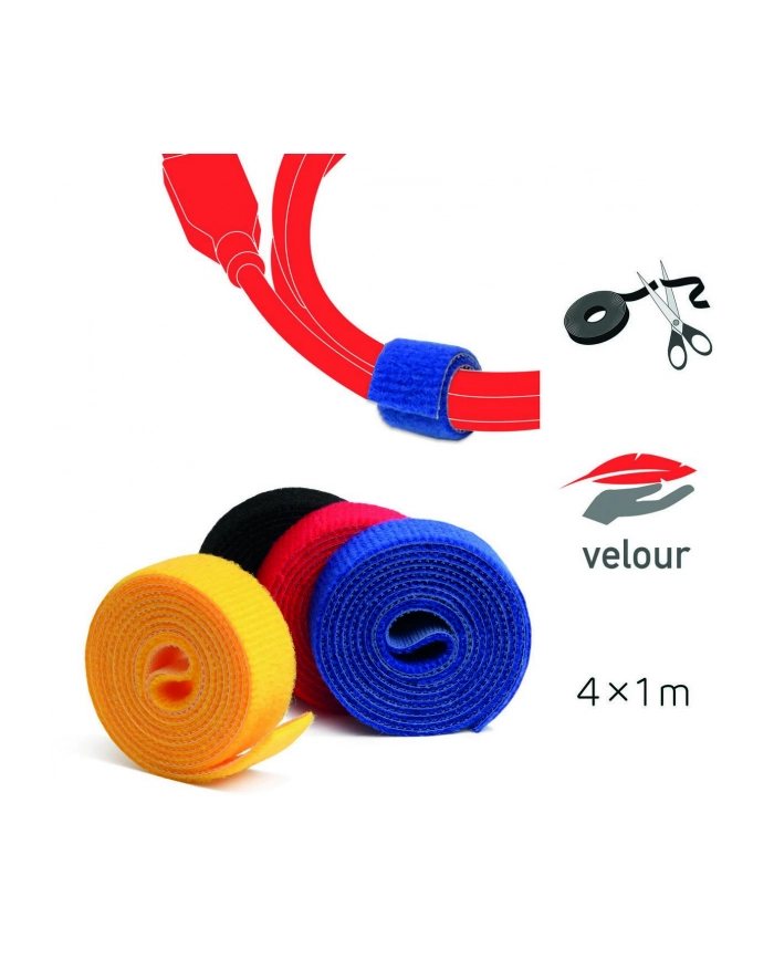 Label the Cable - DWUSTRONNE ROLKI 4X 1M - KOLOROWE 4260162070723 (LTC 1230) główny