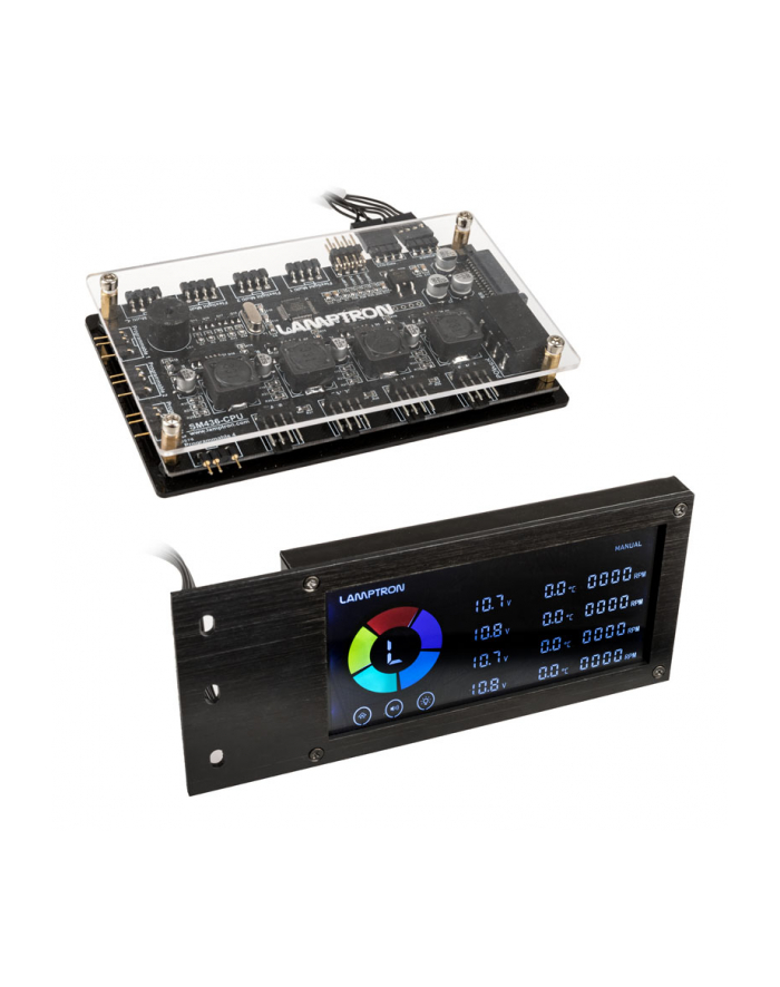 Lamptron SM436 Wentylator RGB PCI i kontroler LED (LULS321) główny
