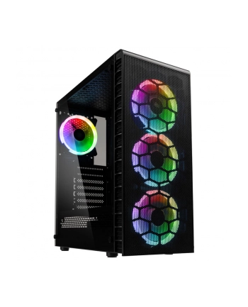 Kolink Observatory Lite Mesh RGB Tempered Glass Black