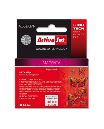 ActiveJet AC-3e/6M tusz magenta do drukarki Canon (zamiennik BCI-3eM  BCI-6M)