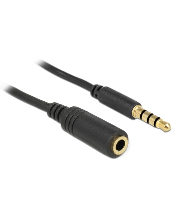Delock Kabel Przedłużacz 3.5Mm Jack Czarny 0.5M (84716) nr 1