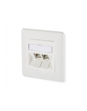 Metz Connect Gniazdo Sieciowe Rodzaj Montażu: Podtynkowy, Wkład Z Płytką Centralną I Ramką, 130B12D21002-E 130B12D21002-E, Cat 6A, 2 Porty, Czysty Bia - nr 1