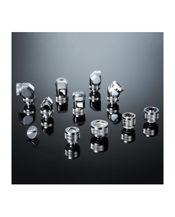 Phanteks Złączka kątowa 45 stopni 2x 12mm chrome (PHA45CR12) nr 2