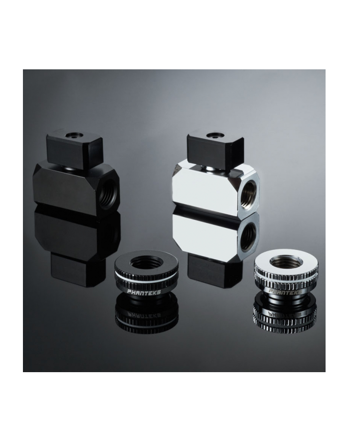 Phanteks Zawór Kulowy G1 / 4 Cala - Mosiądz Srebrny (WAPH044) główny